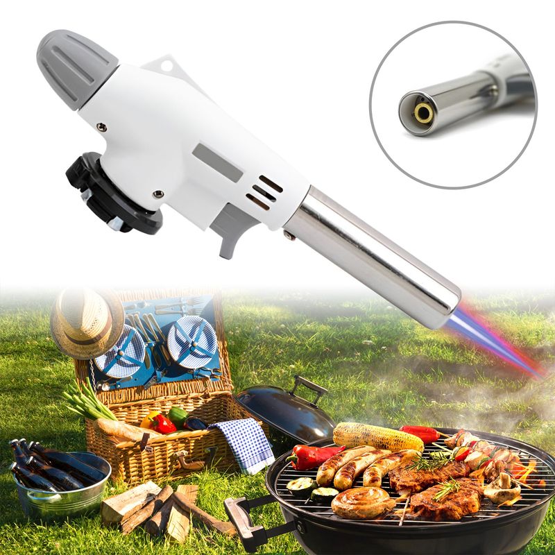 Camping Gas Torch Flame Gun BBQ Cooking Torch Fire Maker Lighter ...