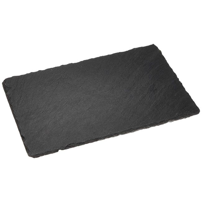 K-World Slate Plate, 11.8 inches (30 cm), Rectangular Plate, Natural Stone, Slate Board