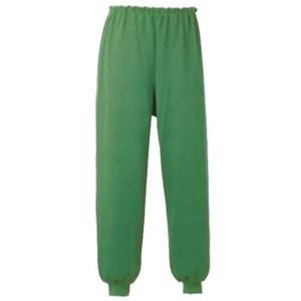 Square Knit Hem Ribbed Trousers Olive LL 5113