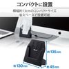Elecom MR-ICST01BK IC Card Reader Stand Compatible with MR-ICA001BK Electronic Vehicle Verification Stand
