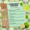 CORN NEXT Straws 7.75" - Lime Flavored - Retail 50QTY