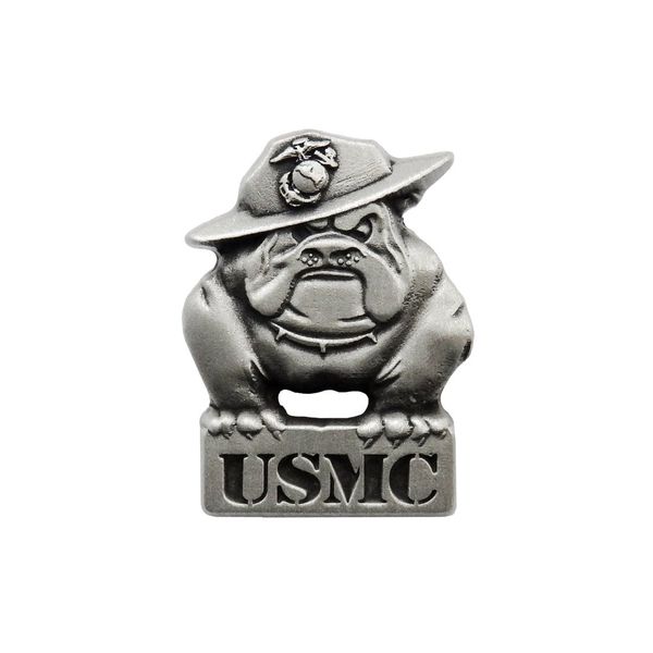 US Marine Corps Bulldog Solid Pewter Lapel Pin Made in USA (Bulldog)