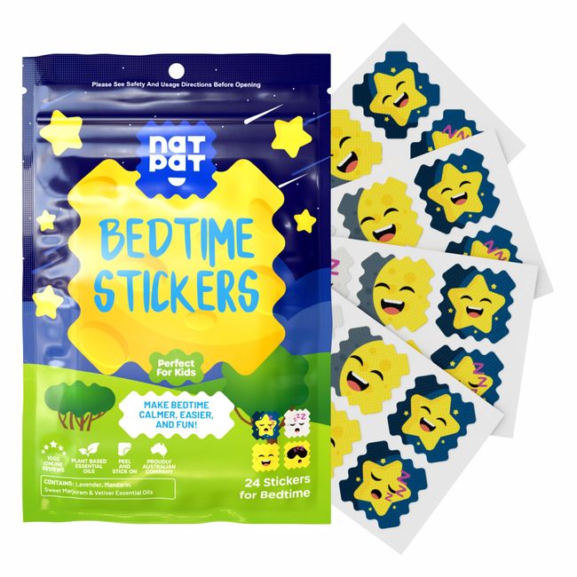 NATPAT BuzzPatch Sleepy Patch Sleep Promoting Stickers for Kids and Adults (24 Pack) - Natural Patch - Chemical & Drug Free Sleep Support, Melatonin Free, Children’s Sleep Aid