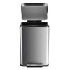 13.2Gal Step Trash Can Rectangular Stainless Steel Garbage Fingerprint-Resistant