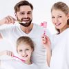 4 Pack Travel Toothbrush Head Covers Toothbrush Protector Cap Brush Pod Case Protective Portable Plastic Clip for Household Travel, Bathroom, Business, Camping, School (Clear, Orange, Purple, Pink)