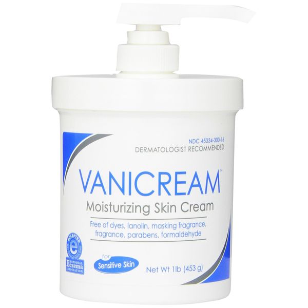 Vanicream Moisturizing Skin Cream with Pump Dispenser, 1 Pound