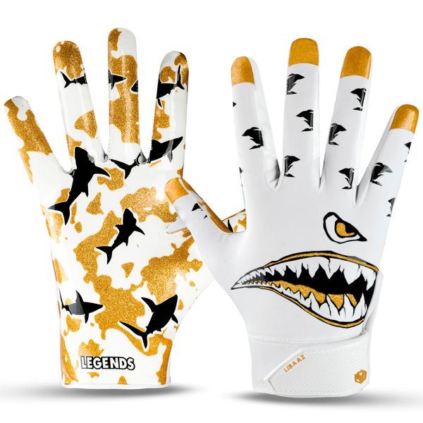 LISAAZ Limited Edition Football Gloves Fit Youth Football Gloves Tacky Football Gloves Men, Football Gloves for Kids 8-12 Receiver Gloves Adult/Football Gloves Youth