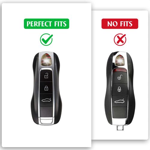 WORCAS Soft TPU Car Key Shell Case Protector Compatible with Porsche 911 Cayenne Panamera TAYCAN 2/3/4 Button Keyless Entry Remote Control Accessories(Transparent-Matte)
