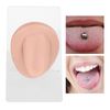 Body Piercing Practice Model Simulation Ear Model Soft Nose Tongue Model Silicone for Beginners (Medium Skin Color)