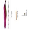 30Pcs Colorful Hair Extensions, 40cm Synthetic Feather Hair Extensions,Hair Tinsel Kit,Hair Extension Kit including 100 Micro Beads and Hook for Women Girls Party Festival Cosplay
