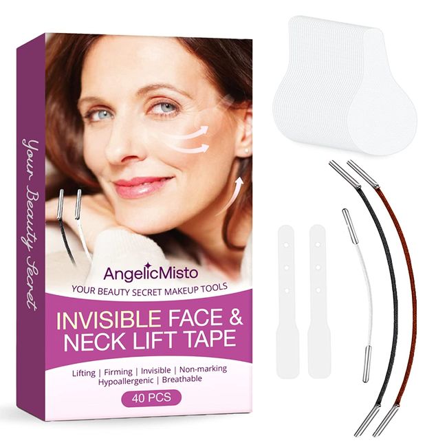 Face Lift Tape Upgraded, face lift tape invisible, Face Slimmer, Face Tape for Wrinkles, Makeup Instant Face Lift Tape Invisible