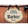 schilderkreis24 – Tin Sign Work "Barbier" Decorative Gift Idea Man 18 x 14 cm