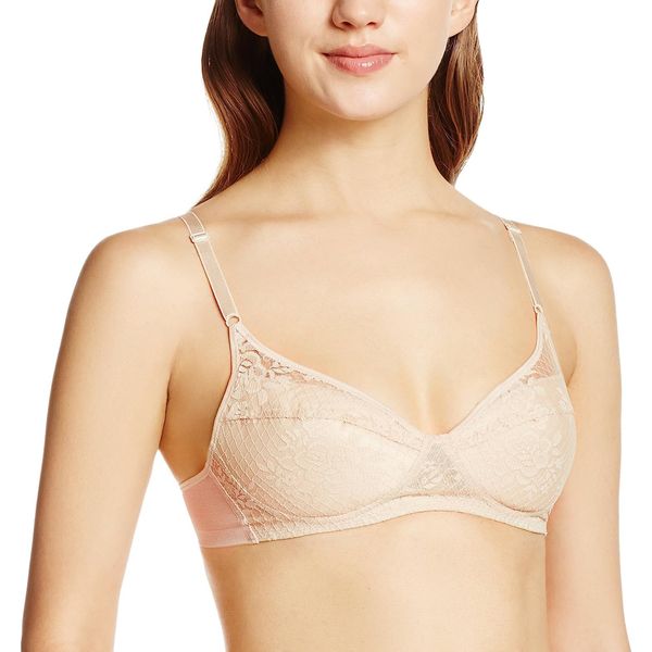 Gunze EB1228H Women's Wireless Bra, Lightweight Bra, Super Wireless,, New Crystal Beige