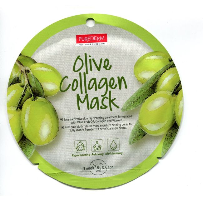 Purederm Olive Collagen Mask 18g - FREE SHIPPING