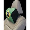 Brazil Flag Car Headrest Neck Support Pillow with Memory Foam (2 Pack)