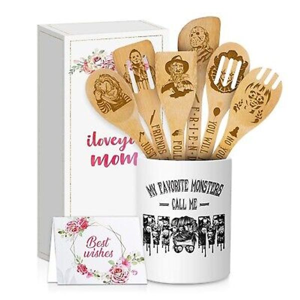 Cooking Utensils Set, My Favorite Monsters Call Me Mom, Halloween Utensil Gif...