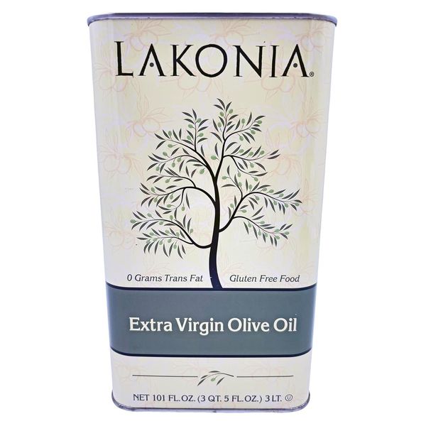Lakonia Extra Virgin Olive Oil 101.4 Oz 3L can GREECE