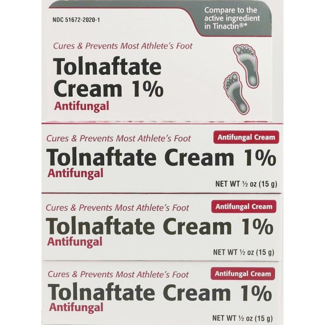 Taro Tolnaftate 1% Antifungal Cream(compare to Tinactin)0.5oz (3Pack) EXP:05/26