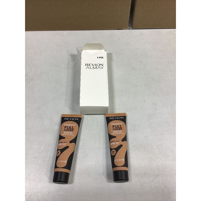 New, Revlon Almay Colorstay Full Cover Foundation 2 Pack, 24 Hours, Matte 410