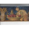 * WALLPAPER BORDER KITCHEN SHELF APPLE POTTERY CROCKS CANDLE CUP NEW ARRIVE PEAR