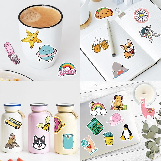 Stickers for Water Bottles, 100 Pack Stickers for Kids Teens Waterproof  Cute Vinyl Stickers Laptop Skateboard Luggage Computer Stickers for Teens  Girls Kids 