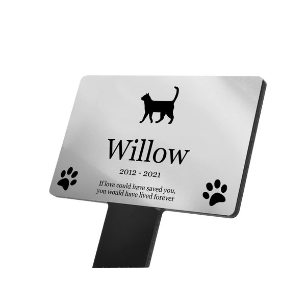 Large Personalised Pet Cat Memorial Stake