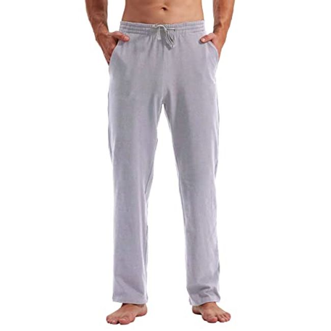 Willit Men's Cotton Yoga Sweatpants Exercise Pants Open Bottom