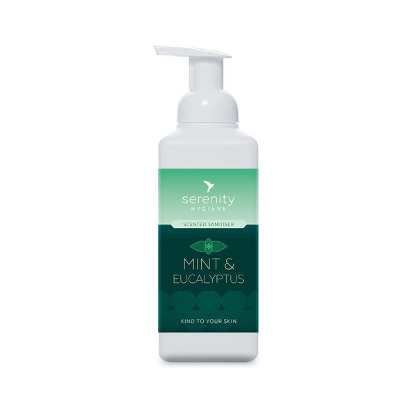 Hand Cleansing Sanitiser Foam, No Alcohol Foaming Hand Sanitizer Dispenser - Mint & Eucalyptus - 500ml