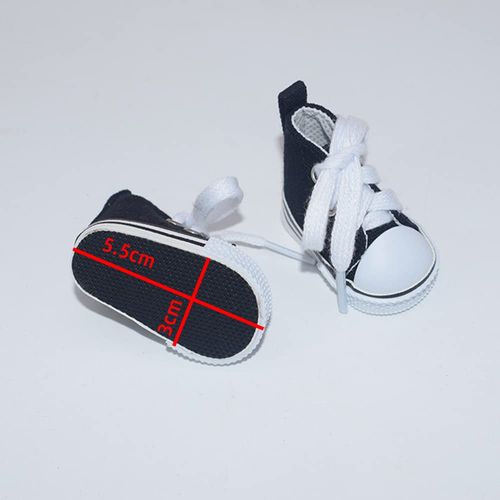 Niannyyhouse 20cm Doll Shoes Cotton Canvas 3-Pair Set