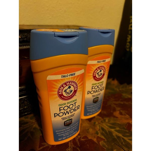 2 Pack Arm & Hammer Odor Control Foot Powder 7 Oz Each