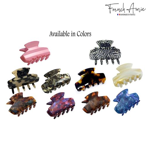 French Amie Chic Handmade Celluloid Small Jaw Hair Claw Clip Clamp Clutcher Women Hair Accessories, Made in France (Tokyo)