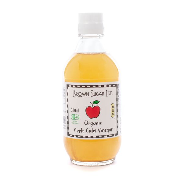 Organic Apple Cider Vinegar 10.1 fl oz (300 ml) (Organic, Apple Vinegar, Fruit Vinegar, Unfiltered, Contains Mother, Additive-Free, 100% Natural, Brown Sugar First)