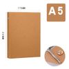 Dzmuero A5 Kraft Folder A5 Ring Binder 6 Rings, 2 Pcs, Brown