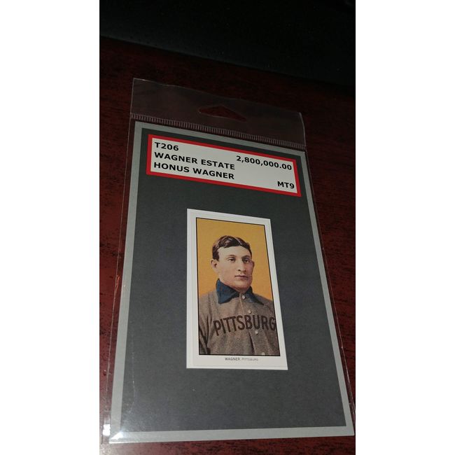 Honus Wagner T206 MT9 Mint Uncirculated Limited Edition Collector Baseball Card (Certificate of Authenticity) (Replica)