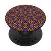 Royal Purple Mandala Gold Repeat Pattern PopSockets PopGrip: Swappable Grip for Phones & Tablets
