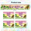 DPKOW Easter Decorations, 5pcs Easter Table Runner Place Mat He is Risen, Fabric Washable Easter Tablecloth Place Mat Spring Tablecloth Easter Dining Table Decorations Easter Party Decoration Supplies