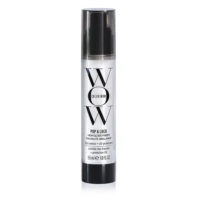 Color Wow Pop + Lock Frizz Control + Glossing Serum – Anti-frizz serum with heat protection; Seals split ends; Moisturises; Silkens and shines dull, dehydrated hair