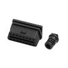sourcing map 16 Pin OBD2 GPS Diagnostic Connector Female Adapter Shell Kit DC 12V