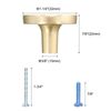 sourcing map 10 Pcs 1-1/4 Inch Gold Kitchen Cabinet Knobs with Marble Shelf Stickers for Dressers Brushed Brass Drawer Knobs Door Knobs Cabinet Hardware