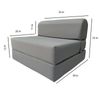 Sleeper Chair Folding Foam Beds, Portable Foldable Bed 6 x32x70 Gray