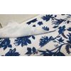 2 SAME PRINTED MICROFIBER KITCHEN TOWELS (15" x 25") BLUE FLOWERS ON WHITE, GR