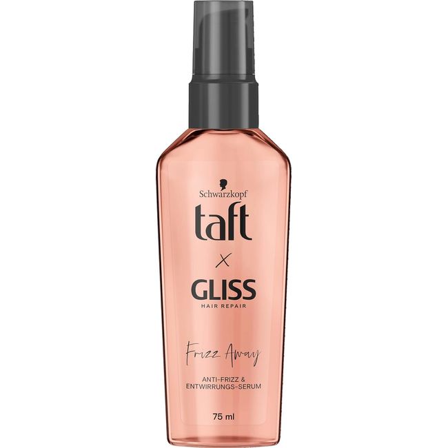 Taft x Gliss Serum Frizz Away (75 ml), Anti-Frizz Haarserum bietet bis zu 24 Stunden Frizz-Kontrolle, sorgt für antistatisches und entwirrtes Haar