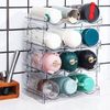 4Pack 12 Water Bottle Organize for Cabinet Stackable Wine Drink Storage Rack