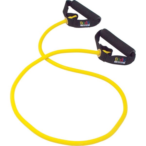 Body Sport Resistance Tubes, Medium Resistance, Yellow