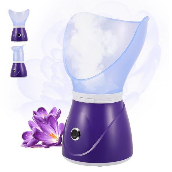 Facial Steamer, Face Steamer for Facial Deep Cleaning and Skin Care, Professional Nano Ionic Facial Steamer for Skin, Face Sauna Spa Moisturizing, Sinuses Cleansing Pores for Home SPA