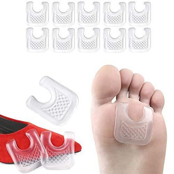 10 Pieces Waterproof Toe Cushions Pads, U-Shaped Gel Callus Pads from Rubbing,