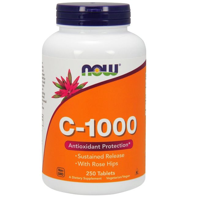 NOW Foods Vitamin C-1000 Sustained Release, 250 Tablets