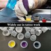 Tattoo Ink Caps Small, Urknall 300pcs Tattoo Ink Cups Mixed Size Tattoo Cups Tattoo Ink Holder Containers Tattoo Caps 100 Small 100 Medium 100 Large for Tattoo Ink