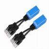 2 Pair RJ45 Splitter Combiner uPOE Cable Passive Power PoE Connectors Adapter
