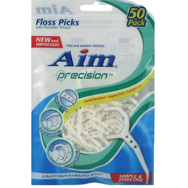 Aim Floss Picks Waxed 50 Each